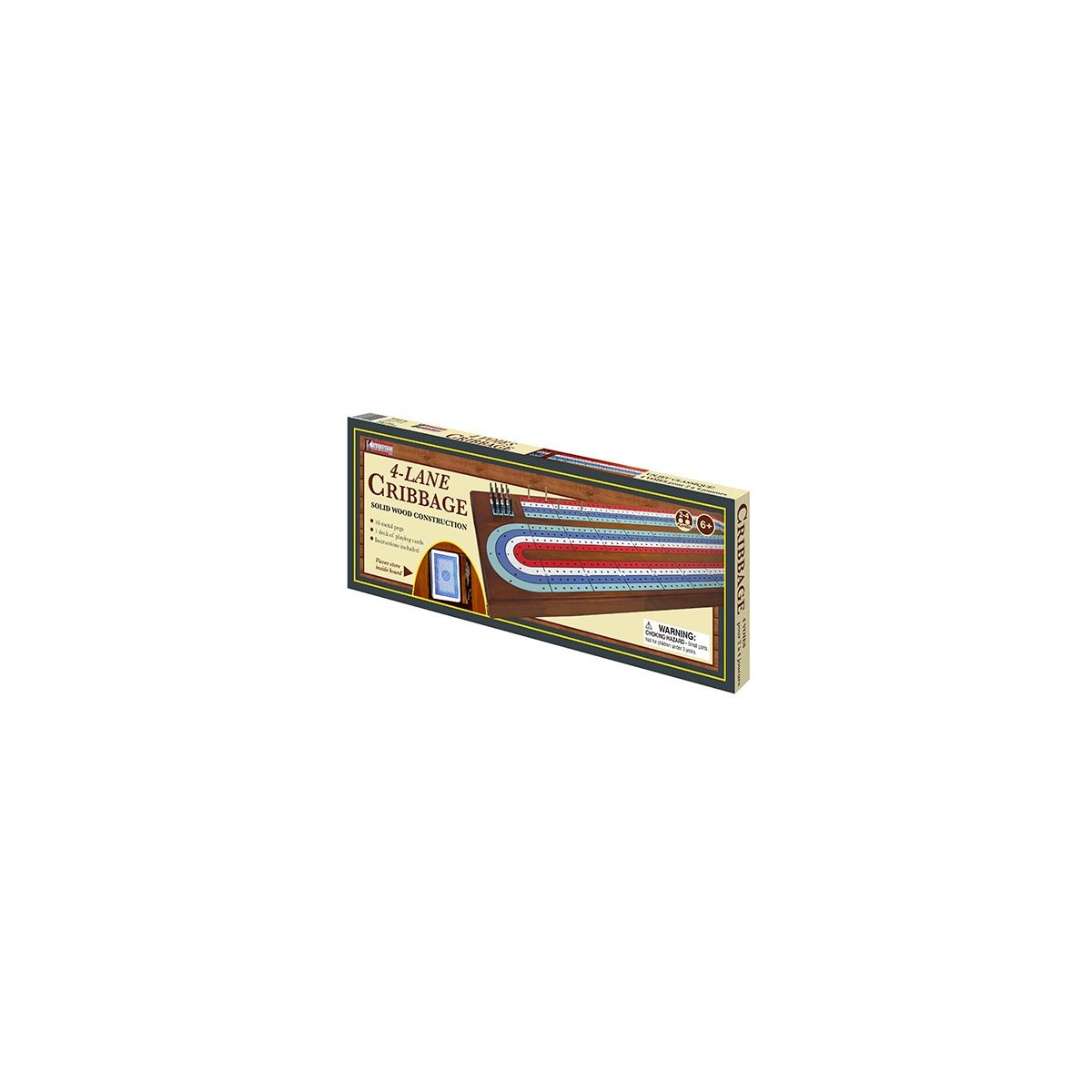 LARGE 4 TRACK CRIBBAGE BOARD (4) BL
